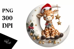 Whimsical Baby Giraffe Christmas Clipart Product Image 4
