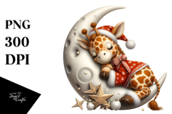 Baby Giraffe Sleeping | Sublimation | Clipart Product Image 1