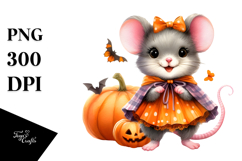 Cute Baby Mouse Halloween PNG Product Image 1