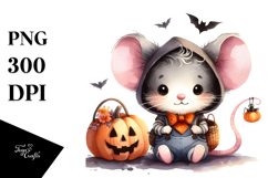 Cute Baby Mouse Halloween PNG Product Image 1