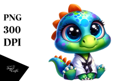 Cute Goofy Dinosaur Karate Product Image 1