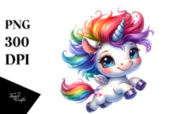 Funny Baby Unicorn, Sublimation PNG Product Image 1
