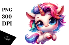 Funny Baby Unicorn, Sublimation PNG Product Image 1