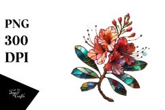 Wooden Stained Rhododendron | Sublimation | Clipart Product Image 1