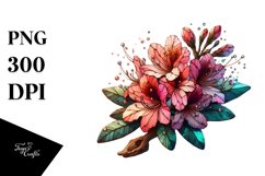 Wooden Stained Rhododendron | Sublimation | Clipart Product Image 3