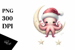 Vintage Baby Octopus, Transparent PNG Product Image 1