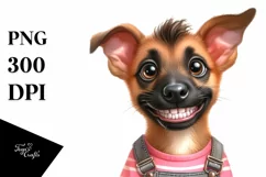 Baby Malinois with Goofy Smile | Clipart Product Image 1