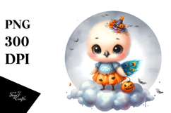 Cute Halloween Peacock PNG Product Image 1