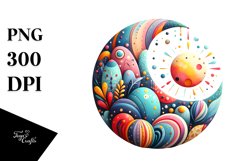 Colorful Moon | Sublimation | Clipart Product Image 1