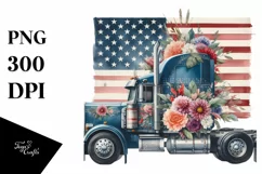 Vintage Truck Sublimation Clipart Product Image 1