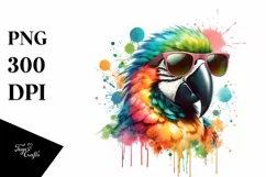 Colorful Quirky Parrot Sticker Product Image 3