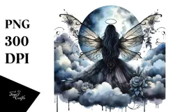Gothic Fairy on a Cloud PNG Product Image 1
