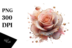 3D Rose Splash PNG Product Image 1