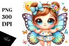 Cute Baby Butterfly PNG Product Image 1