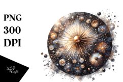 Shiny Cosmos Watercolor Splash | Clipart Product Image 3