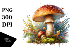 Celestial Mushroom Watercolor Splash Product Image 1