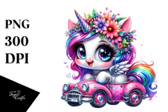 Vibrant Baby Unicorn PNG Product Image 1