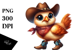 Expressive Chicken Wearing Cowboy Boots | Clipart Product Image 1