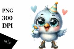 Excited Baby Bird Expressive Caricature | Sublimation | Product Image 1