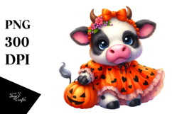 Cute Baby Cow Halloween | Sublimation | Clipart Product Image 1