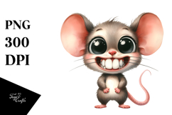 Expressive Baby Mouse Standing Proudly | Clipart Product Image 1