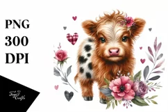 Cute Highland Cow Spring Love Flowers |T-shirt, Mug, Tumbler Product Image 8