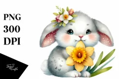 Easter Bunny Egg Flower, Clipart |T-shirt, Mug PNG Product Image 8