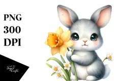 Easter Bunny Egg Flower, Clipart |T-shirt, Mug PNG Product Image 8