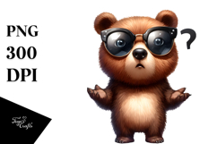 Expressive Sunglasses Bear | Summer Sticker Product Image 1