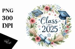 Class of 2025 Watercolor | Sublimation | Clipart Product Image 1