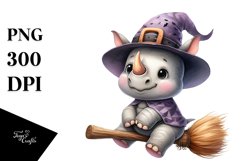 Funny Baby Rhino Witch Broom Product Image 1