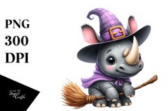 Funny Baby Rhino Witch Broom Product Image 3