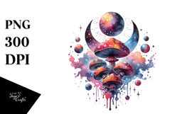 Magical Mushroom Tarot, Sublimation PNG Product Image 1