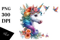 Baby Unicorn in Italian Piazza PNG Product Image 3