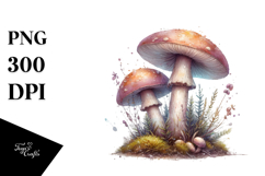 Glossy Mushroom Watercolor Splash Product Image 1