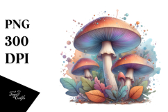 Glossy Mushroom Watercolor Splash Product Image 1