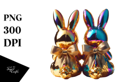 Colorful Retro Bunnies Dress PNG Product Image 1