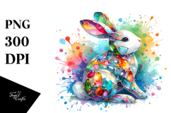 Colorful Bunny Made of , PNG Product Image 1