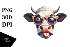 Funny Cow Disgusted PNG Product Image 1
