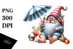 Whimsical Gnome Cocktail Beachwear PNG Product Image 1