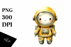 Washed Astronaut Girl, Transparent PNG Product Image 3