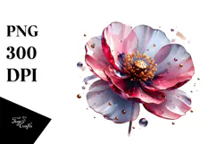 Glossy Poppy Splash PNG Product Image 1