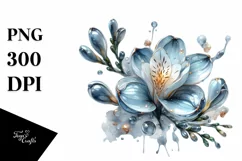 Glossy Metallic Freesia Marble | Sublimation | Clipart Product Image 3