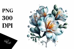 Glossy Metallic Freesia Marble | Sublimation | Clipart Product Image 1