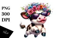 Happy Baby Cow Jumper PNG Product Image 1