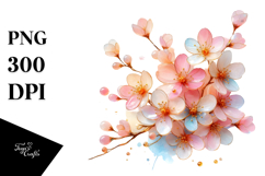 Pastel Glossy Cherry Blossom 20 oz Tumbler PNG Product Image 1