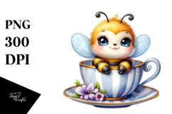 Baby Bee Teacup | Sublimation Clipart Product Image 1