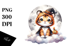 Cute Tiger Halloween Image PNG Product Image 1