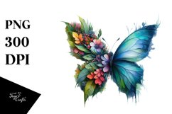 Abstract Vibrant Butterfly PNG Product Image 1