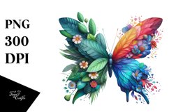 Abstract Vibrant Butterfly PNG Product Image 3